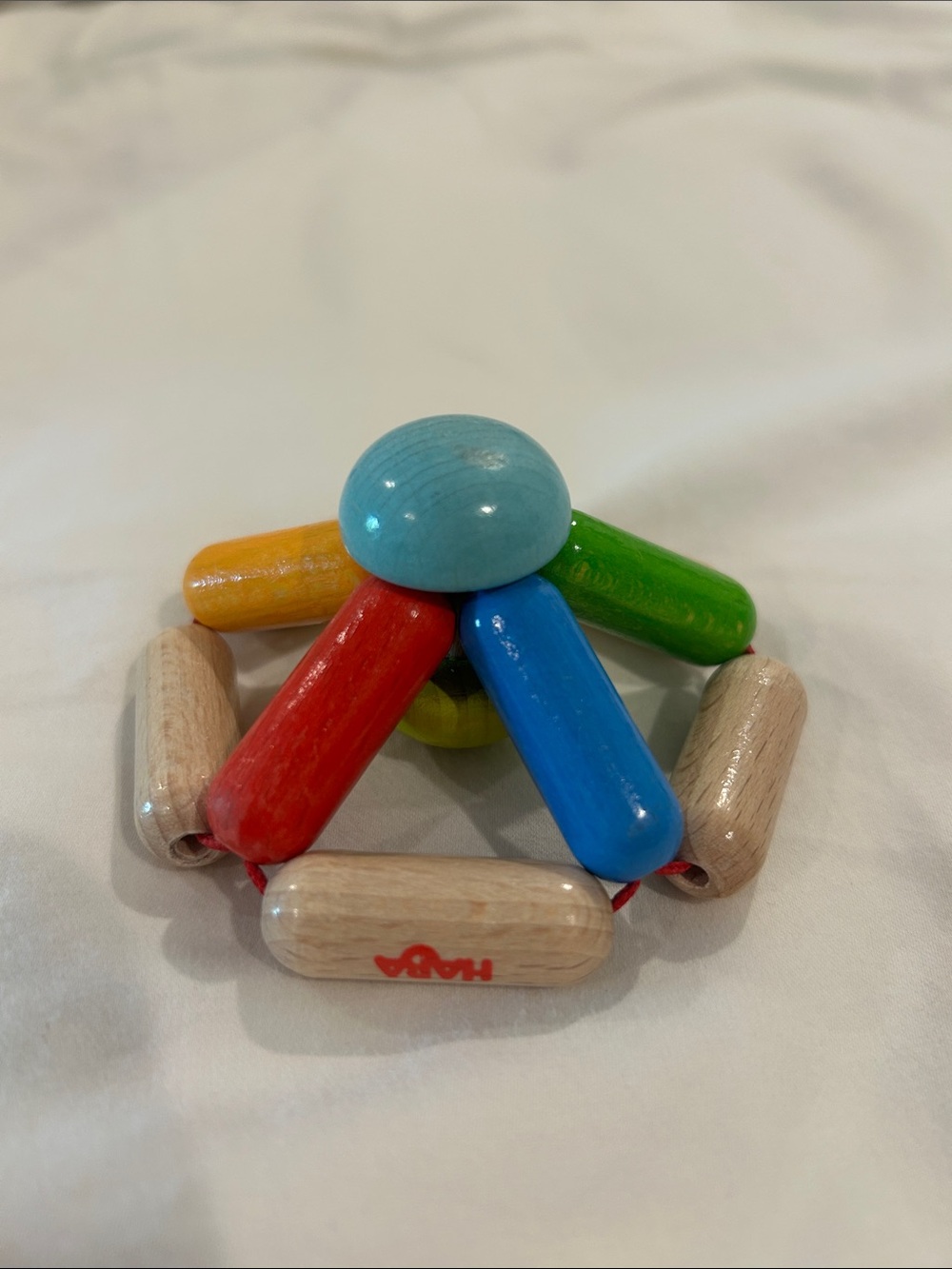 HABA wood rainbow carousel clutching Colorful Baby Toy beechwood